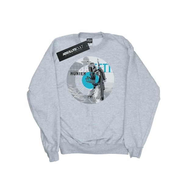 Star Wars Dam/Damer Boba Fett Bounty Hunter Cirkel Sweatshirt Heather Grey XXL