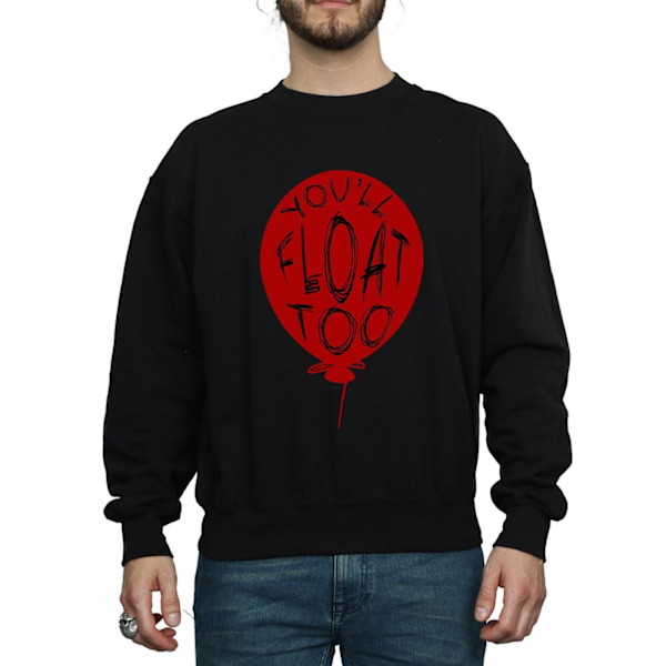 It Herr Pennywise You´ll Float Too Sweatshirt M Svart Black M