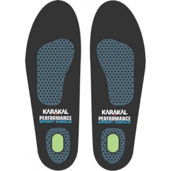 Karakal Sport Insoles 5 UK-5.5 UK Svart/Blå Black/Blue 5 UK-5.5 UK