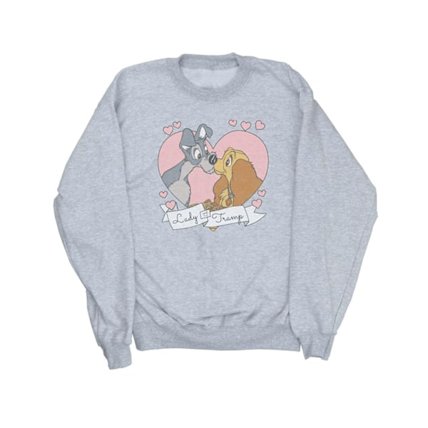 Disney Dam/Kvinnor Lady Och Lufsen Kärlek Sweatshirt XXL Spo Sports Grey XXL