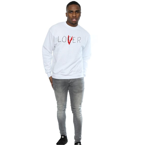 It Mens Loser Lover Sweatshirt S Vit White S