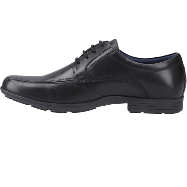 POD Pojkar Angus Läder Oxford Skor 5 UK Svart Black 5 UK