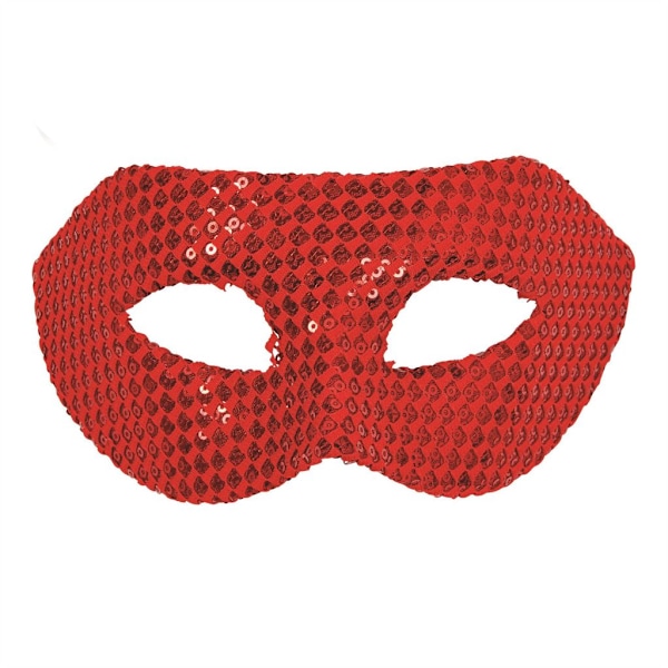 Bristol Novelty Unisex Vuxna Paljett Ögonmask En Storlek Röd Red One Size