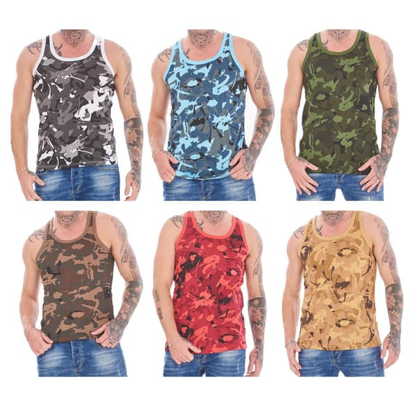 Keanu Kamouflage Linne för Män (6-pack) M Blå Blue M