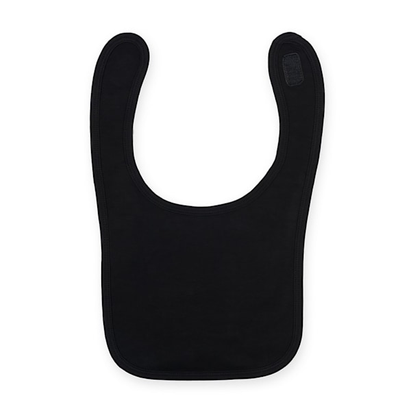 Larkwood Baby Unisex Enfärgad & Kontrast Haklapp (2-pack) One Size Black One Size