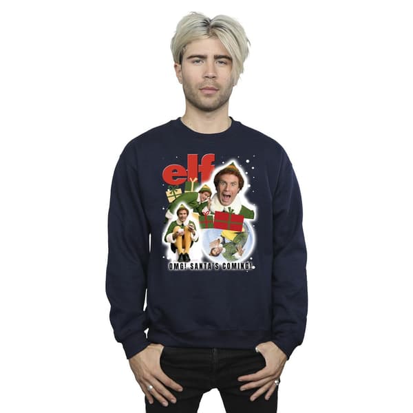 Elf Herr Buddy Collage Sweatshirt M Marinblå Navy Blue M