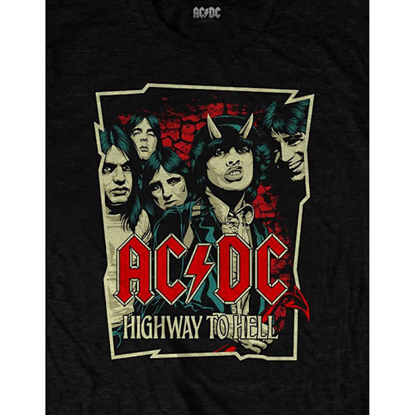 AC/DC Unisex Adult Highway To Hell Sketch T-Shirt L Svart Black L