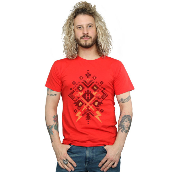 Harry Potter Jul Fair Isle T-shirt L Röd Red L
