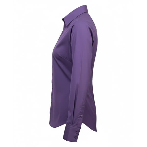 Premier Dam/Dam Poplin Långärmad Blus 8 Lila Purple 8