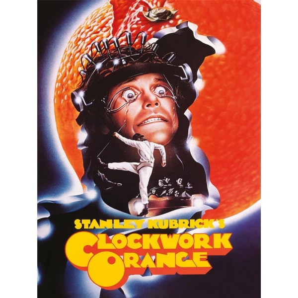 Clockwork Orange Peeling Canvas Print 80cm x 60cm Svart/Orange/ Black/Orange/White 80cm x 60cm