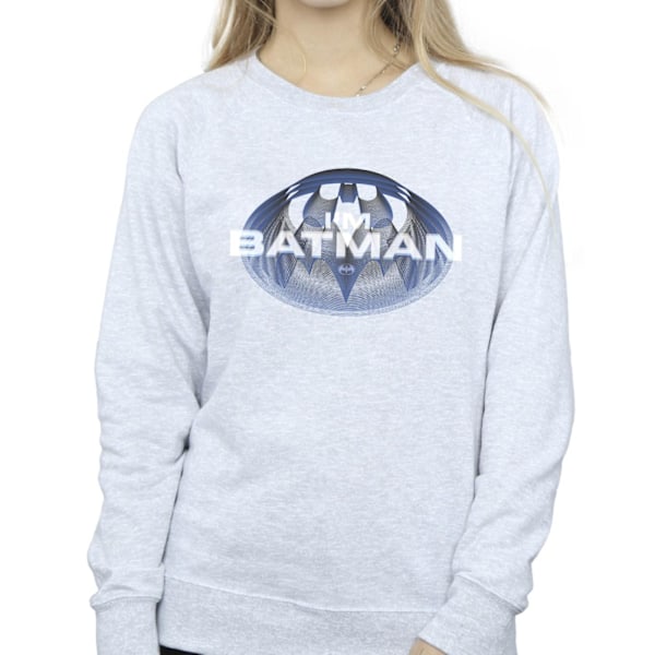 DC Comics Dam/Kvinnor The Flash I´m Batman Sweatshirt L Sport Sports Grey L