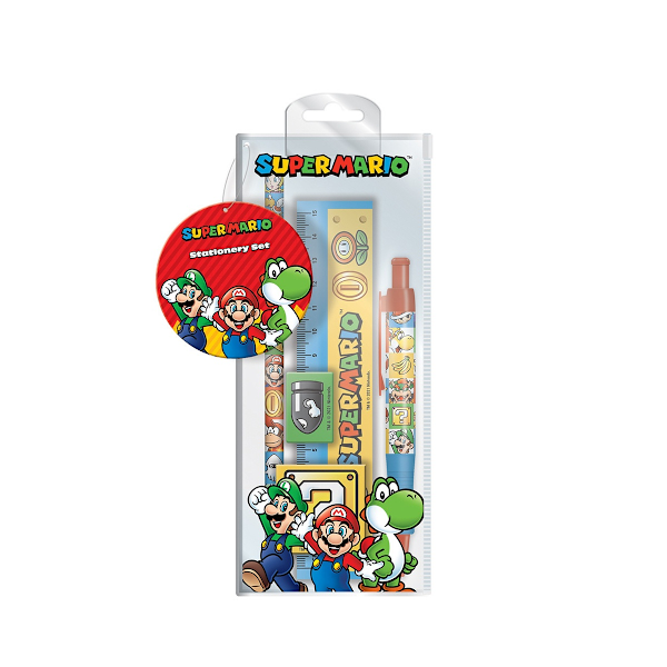 Super Mario Färgblock Stationery Set En Storlek Flerfärgad Multicoloured One Size