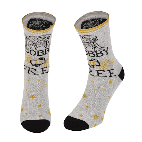 Harry Potter Unisex Vuxen Dobby Is Socks L-XL Grå Grey L-XL
