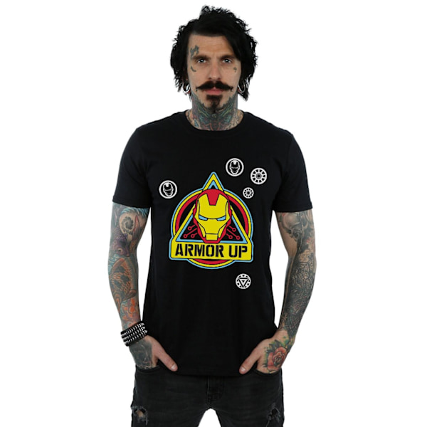 Marvel Iron Man Armor Up Badge T-shirt 4XL Svart Black 4XL