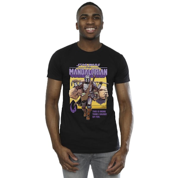 Star Wars Herr The Mandalorian Mer Än Jag Skrev På T-Shir Black XXL