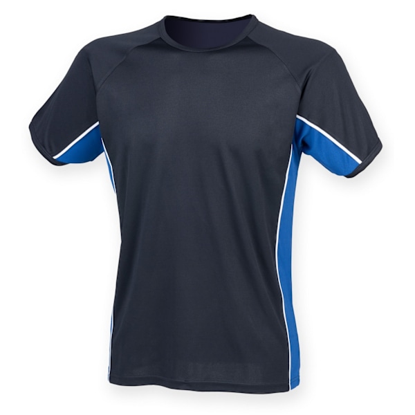 Finden & Hales Barn/Barn Kortärmad Performance Panel Sp Navy/ Royal/ White 3-4 Years