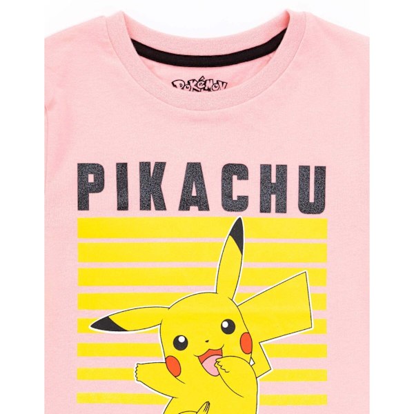 Pokemon Girls Pikachu T-Shirt 5-6 år Rosa Pink 5-6 Years