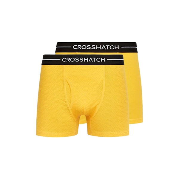 Crosshatch Mens Hexter Boxer Shorts (2-pack) L Gul Yellow L