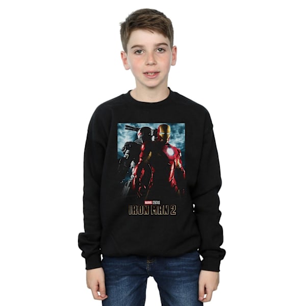Marvel Studios Pojkar Iron Man 2 Poster Sweatshirt 7-8 År Svart Black 7-8 Years