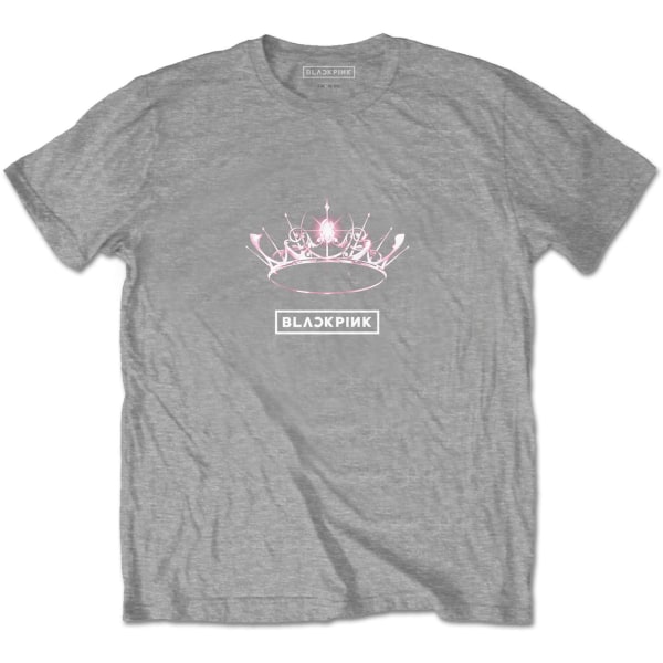 BlackPink Unisex Adult The Album Crown T-Shirt L Grå Grey L