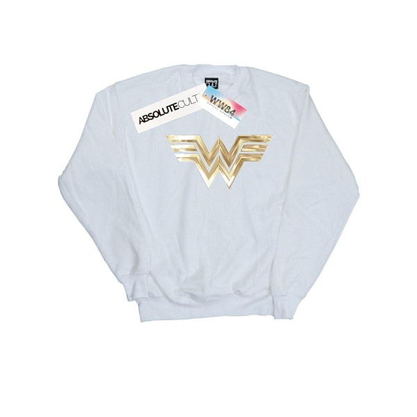 DC Comics Girls Wonder Woman 84 Gold Emblem Sweatshirt 12-13 År White 12-13 Years