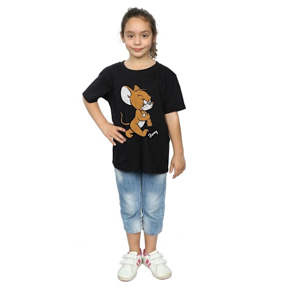 Tom och Jerry Girls Mouse Bomull T-shirt 5-6 år Svart Black 5-6 Years