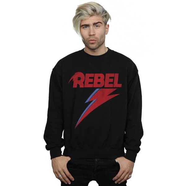 David Bowie Herr Distressed Rebel Sweatshirt L Svart Black L