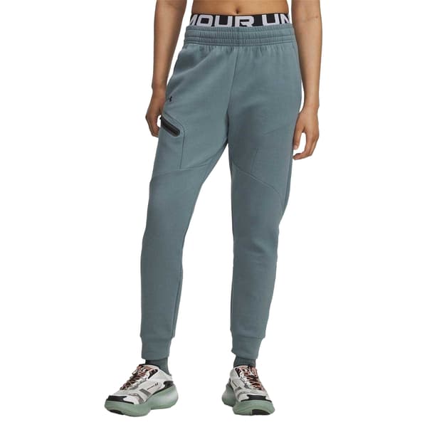 Under Armour Unstoppable Fleece träningsbyxor för dam Jasper 14 UK R