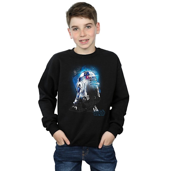 Star Wars: The Last Jedi Boys R2-D2 Borstad Sweatshirt 5-6 År Black 5-6 Years