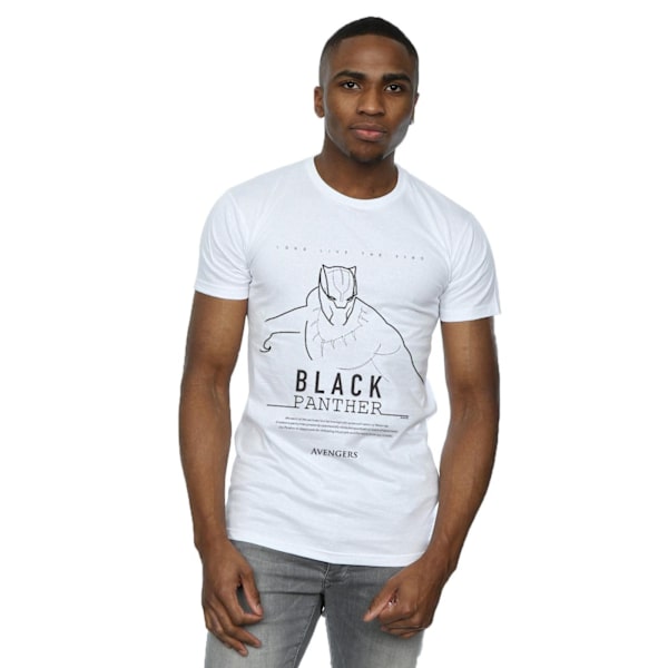 Marvel Black Panther Long Live The King T-shirt 3XL Vit White 3XL