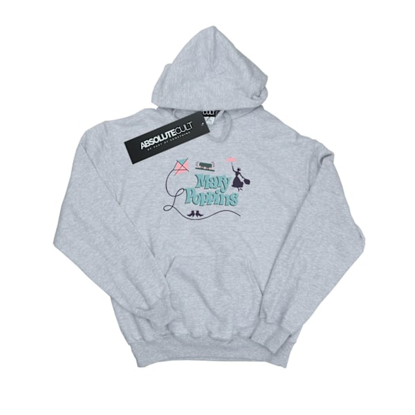 Disney Dam/Kvinnor Mary Poppins Logotyp Hoodie XXL Sports Grey Sports Grey XXL
