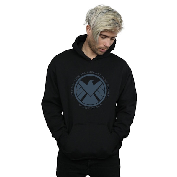 Marvel Mens Agents Of SHIELD Logistics Division Hoodie 4XL Svart Black 4XL