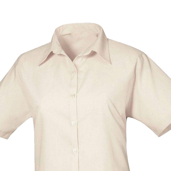 Premier Dam/Dam Poplin Kortärmad Blus 12 UK Naturlig Natural 12 UK