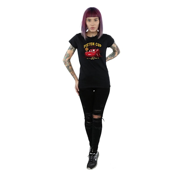 Disney Dam/Kvinnor Bilar Piston Cup Champion Bomull T-shirt M Black M