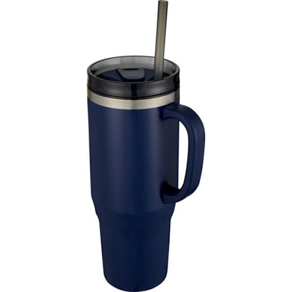 Melbourne 1200ml Mug med Sugrör Storlek: One Size Marinblå Navy One Size