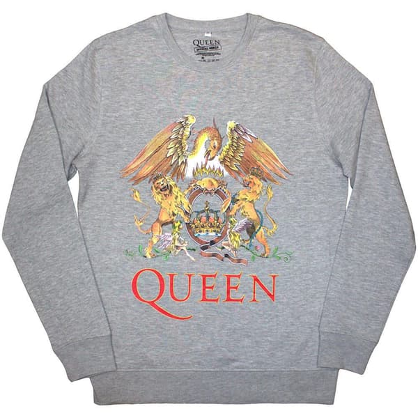 Queen Unisex Vuxen Klassisk Vapen Tröja L Grå Grey L