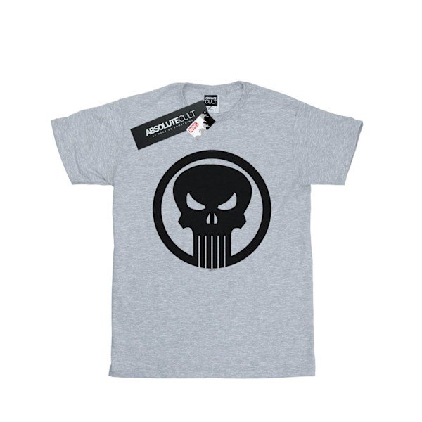 Marvel Dam/Damer The Punisher Skull Circle Bomull Boyfriend Sports Grey XL