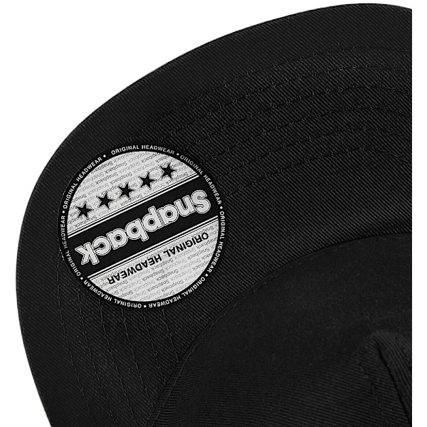 Beechfield Youth Unisex Retro Snapback Cap One Size Svart/ Svart Black/ Black One Size