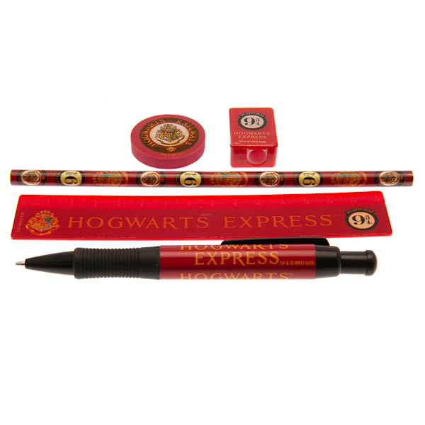 Harry Potter 9 & 3 Kvarter Brevpapper Set (5-pack) One Size Maroon/Black One Size