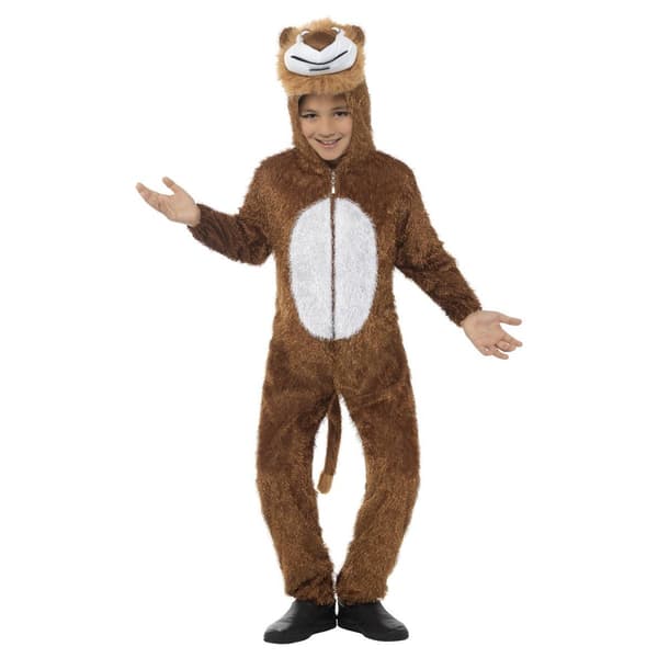 Smiffys Barn/Barn Lejon Bodysuit 7-9 År Brun/Vit Brown/White 7-9 Years