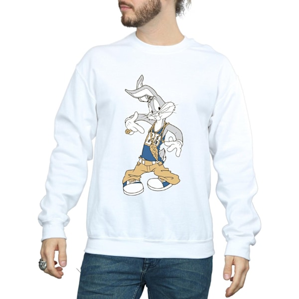 Looney Tunes Herr Rapper Bugs Bunny Sweatshirt M Vit White M