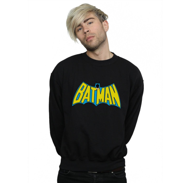 Batman Retro Logo Sweatshirt för män 3XL Svart Black 3XL