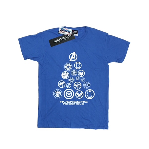 Marvel Womens/Ladies Avengers Endgame Pyramid Icons Bomull Boyf Royal Blue S