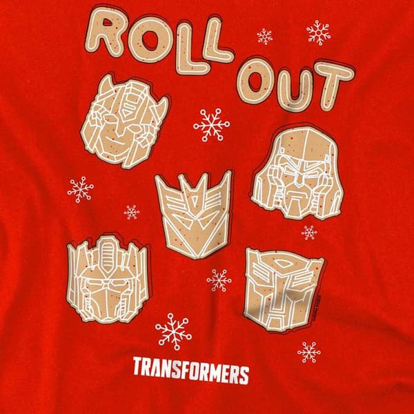 Transformers Barn/Kids Roll Out Cookie Jul Tröja Red 5-6 Years