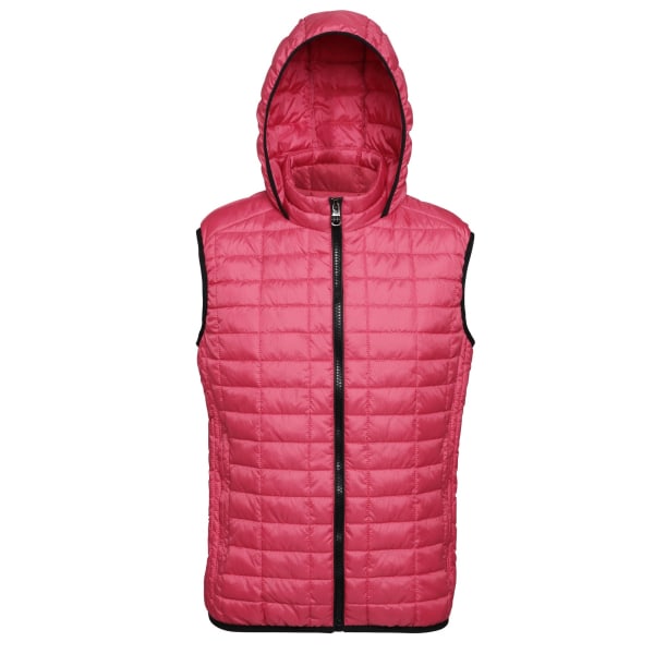 2786 Herr Honeycomb Zip Up Hooded Gilet/Bodywarmer M Röd Red M