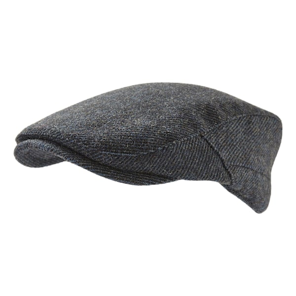 TOG24 Herr Weighton Marl Stickad Plattkeps S-M Blå Blue S-M