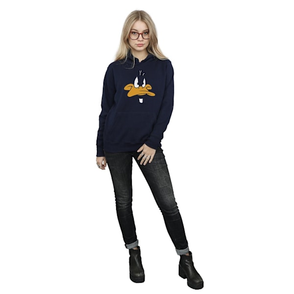 Looney Tunes Dam/Kvinnor Daffy Duck Stor Ansikte Hoodie L Marin Blå Navy Blue L