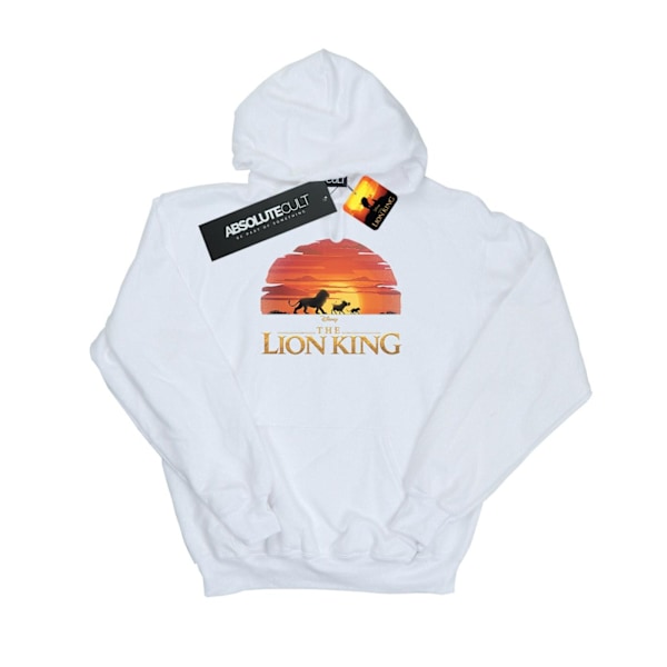 Disney Dam/Kvinnor Lejonkungen Film Solnedgång Logo Hoodie XL White XL
