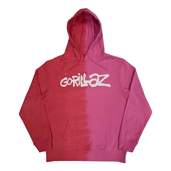 Gorillaz Unisex Vuxen Tvåfärgad Logotyp Pullover Hoodie XXL Röd Red XXL