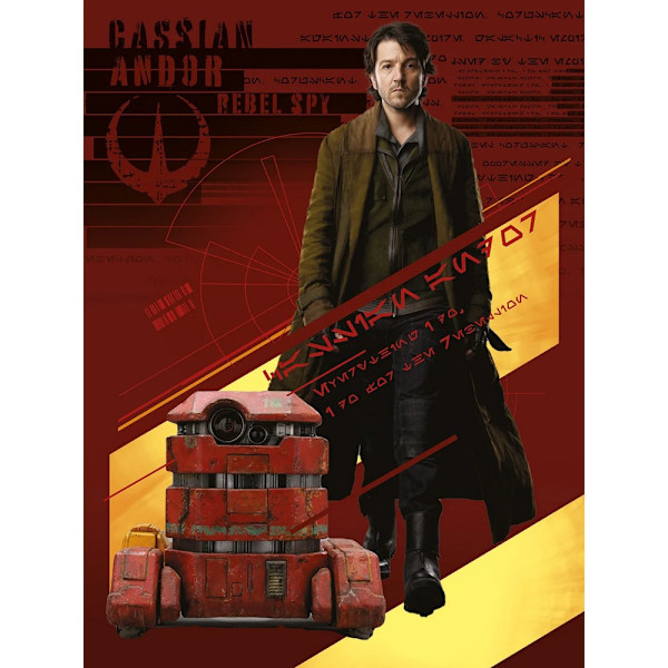 Star Wars: Andor Droid Canvas Print 40cm x 30cm Röd/Gul Red/Yellow 40cm x 30cm
